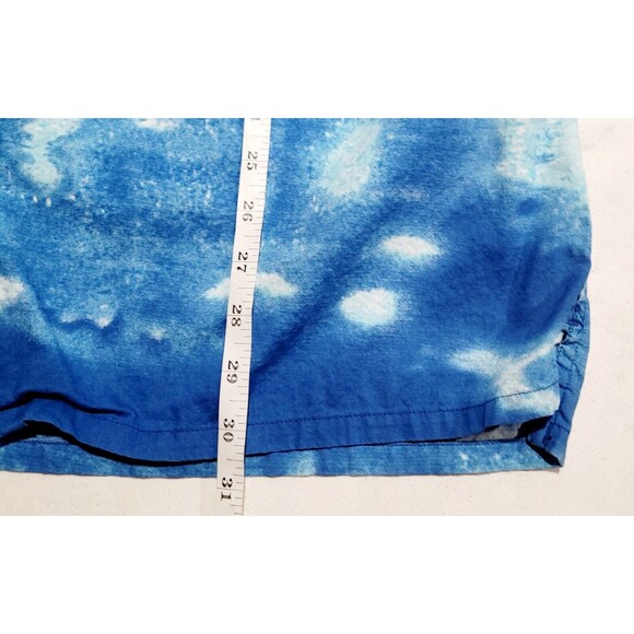 Levi's Tie Dye Short Sleeve Button Front Shirt Men's 2XL Blue Whitr NWOT - Picture 5 of 11